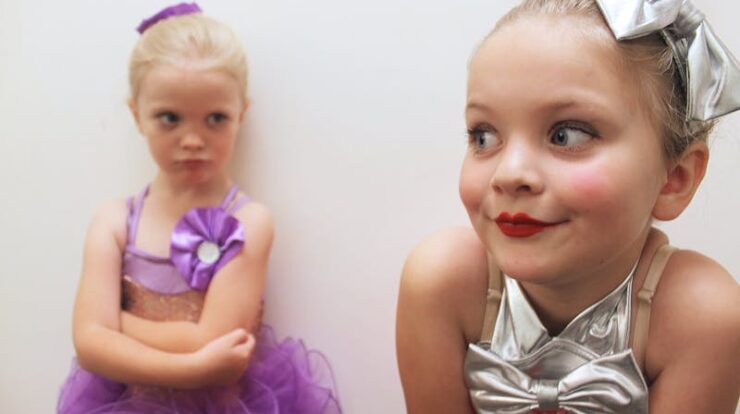 Two Adorable Young Girls in their Dress