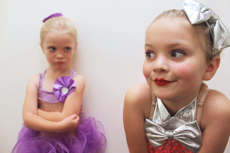 Two Adorable Young Girls in their Dress